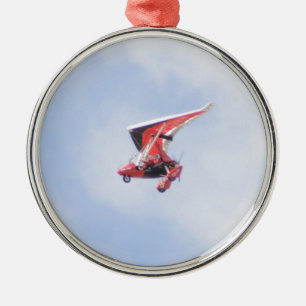 Microlight Airplane Metal Ornament