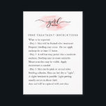 Microneedling Aftercare Instructions Card<br><div class="desc">Perfect little after care card for your clients. Customize with any aftercare instructions you wish to share. For additional matching marketing materials, custom design or logo enquiry, please contact me at lauralise@iyhtvdesigns.com and I will reply within 24 hours. Add your custom wording to this design by using the "Edit this...</div>