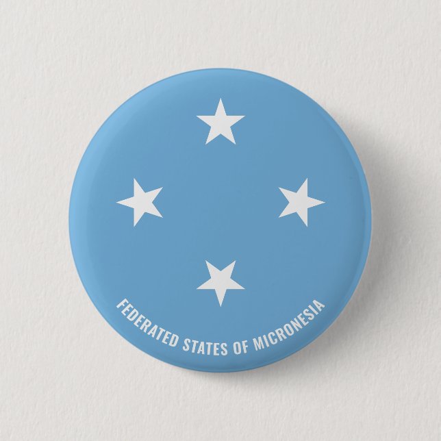 Micronesia Flag Charming Patriotic 2 Inch Round Button (Front)