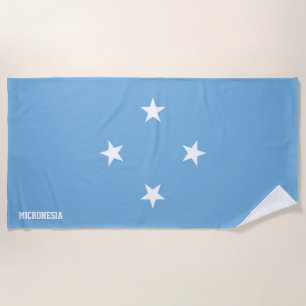 Micronesia Flag Splendid Patriotic Beach Towel