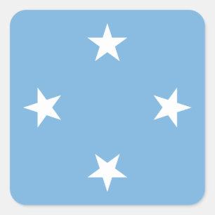 Micronesia Flag Square Sticker