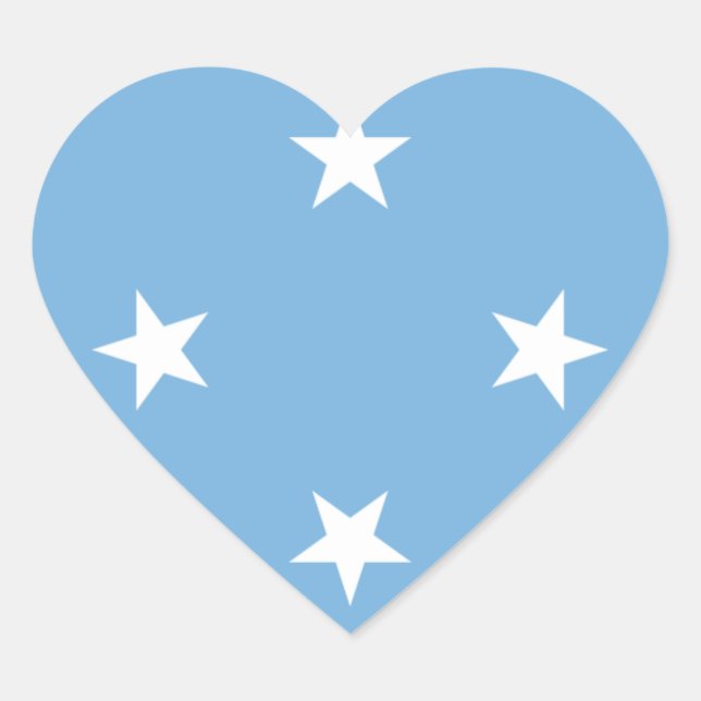 micronesia heart sticker (Front)
