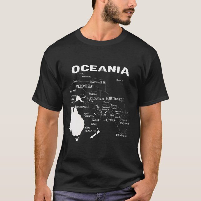 Micronesia Map Polynesia Map Melanesia Map T-Shirt (Front)