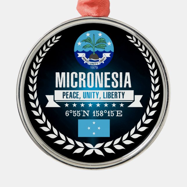 Micronesia Metal Ornament (Front)