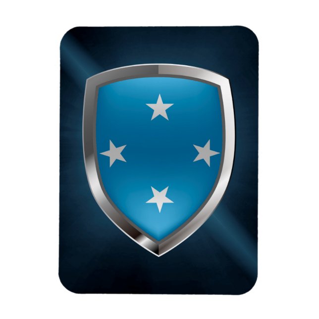 Micronesia Metallic Emblem Magnet (Vertical)