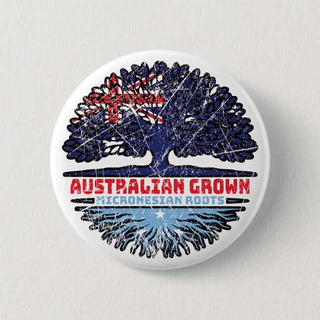 Micronesia Micronesian Australian Australia Tree 2 Inch Round Button (Front)