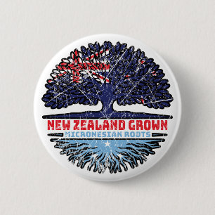Micronesia Micronesian New Zealander New Zealand 2 Inch Round Button