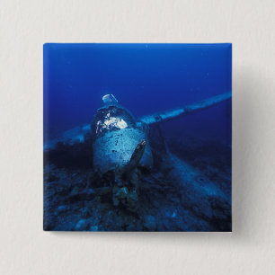 Micronesia, Palau, World Heritage Site. WWII 2 Inch Square Button