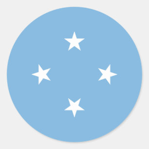Micronesian Flag, Federated States of Micronesia Classic Round Sticker