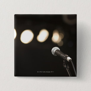Microphone and Spotlights 2 Inch Square Button