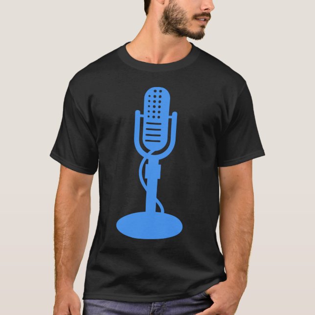 Microphone - Baby Blue T-Shirt (Front)