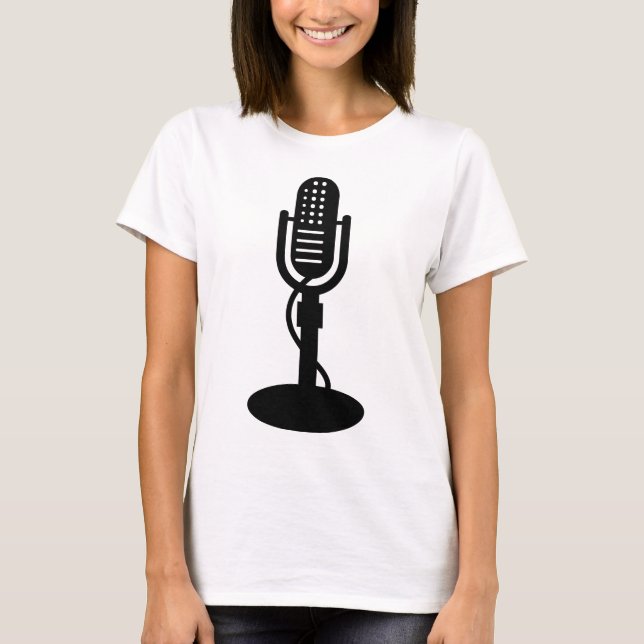 Microphone - Black T-Shirt (Front)