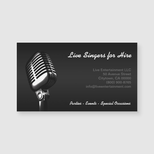 Microphone Carte de visite magnétique (Devant)