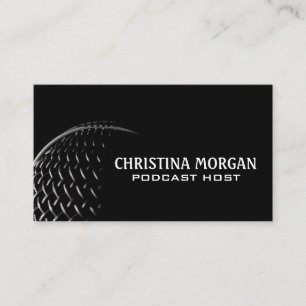 Microphone Close Up Podcaster Talk Show Host Business Card
