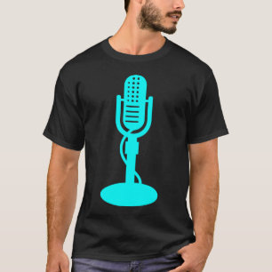 Microphone - Cyan T-Shirt