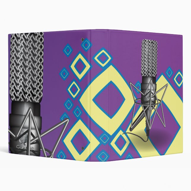 Microphone Diamonds Binder (Background)
