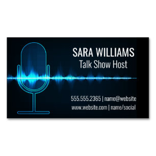 Microphone Digital Sound Wave Magnetic Business Card