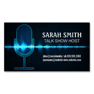 Microphone Digital Sound Wave Magnetic Business Card
