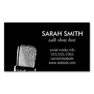 Microphone / Entertainment Magnetic Business Card