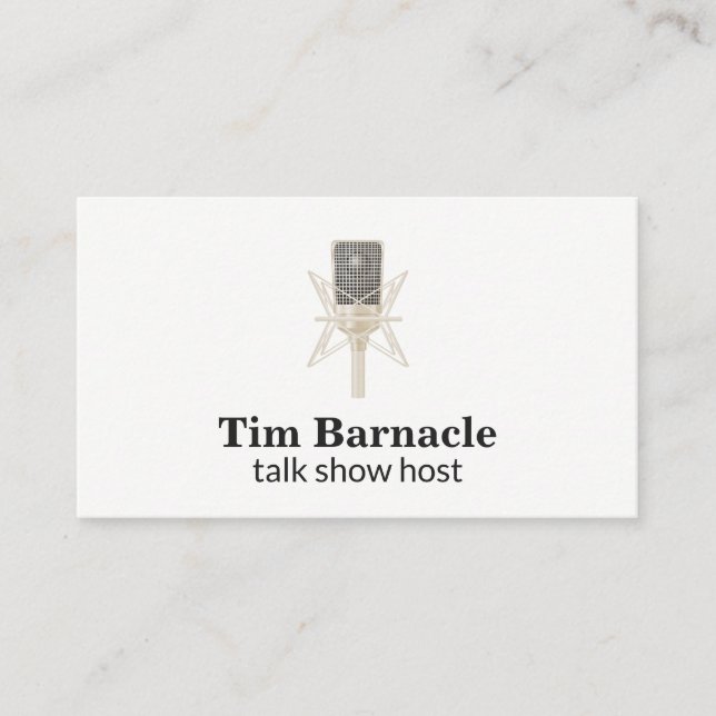 Microphone / Entertainment / Podcast Business Card (Front)