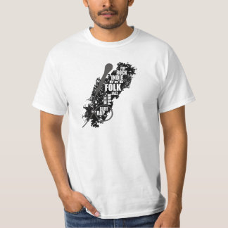 Microphone et styles de musique T-shirt