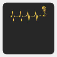 Microphone Heartbeat Golden Heartbeat