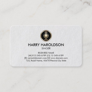 Microphone Icon Singer Premium Business Card