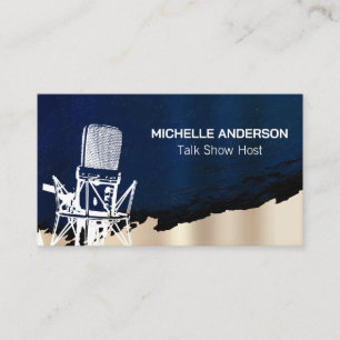 Microphone Image Podcast Business Card