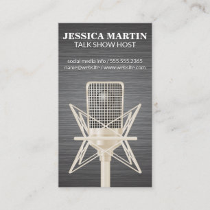 Microphone Metal Texture Background Business Card
