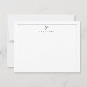 Microphone Music Border Personalized Stationery Card