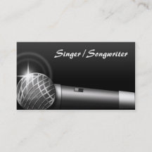 Microphone Music Business Cards