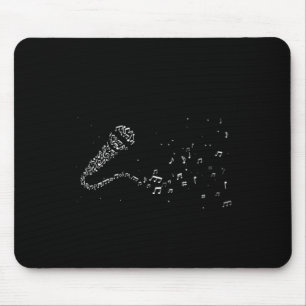 Microphone Music Notes Karaoke Singing Mic Gift Mouse Pad
