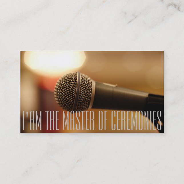 Microphone of MC (Master of Ceremonies) Business Card (Front)
