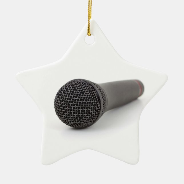 Microphone Photo Ceramic Ornament (Front)