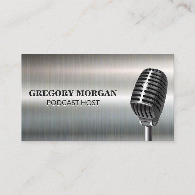 Microphone / Podcaster Business Card (Front)