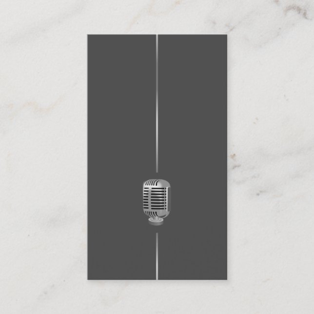 Microphone rétro minimaliste Carte de visite (Devant)