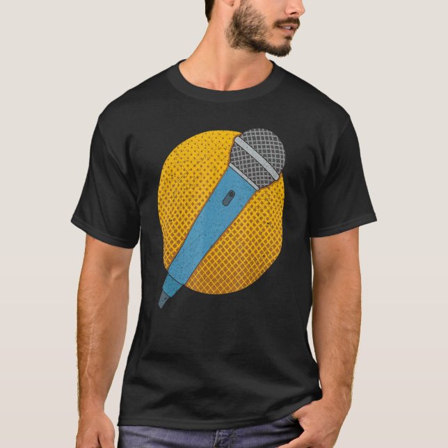 Microphone Singer Music T-Shirt (Front)
