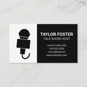 Microphone Singer Talk Show Host Business Card