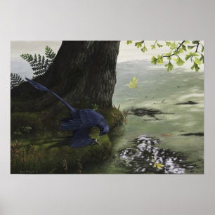 Microraptor Piscivory Print
