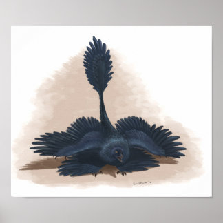 Microraptor Threat Display Print