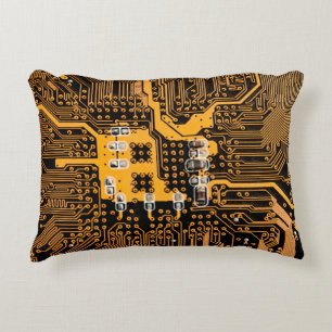 Microschema texture illustrationchip,micro,backgro accent pillow