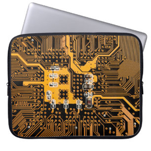 Microschema texture illustrationchip,micro,backgro laptop sleeve