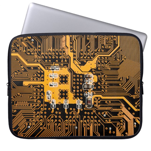 Microschema texture illustrationchip,micro,backgro laptop sleeve (Front)