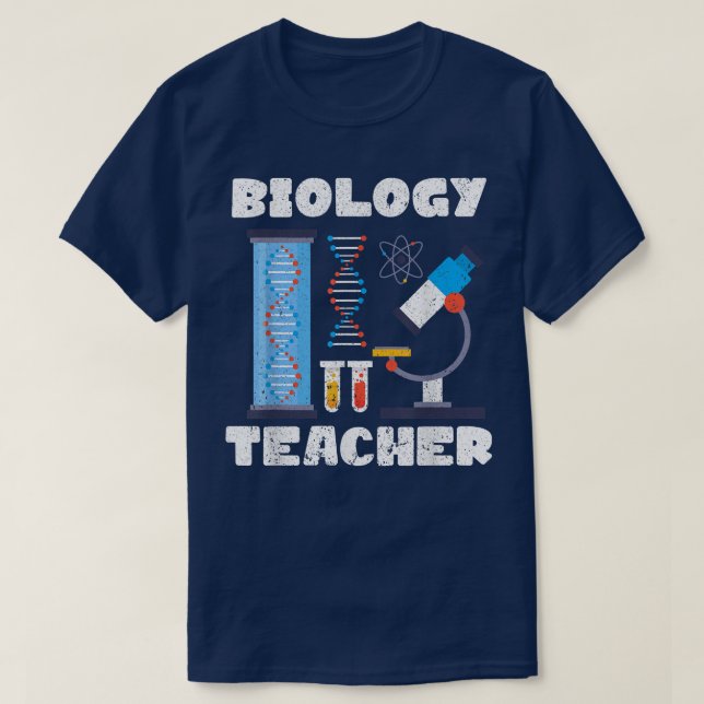 Microscope Biologist Science Lab Biology Teacher B T-Shirt (Design Front)
