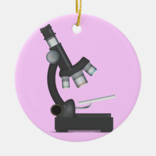 Microscope Ceramic Ornament