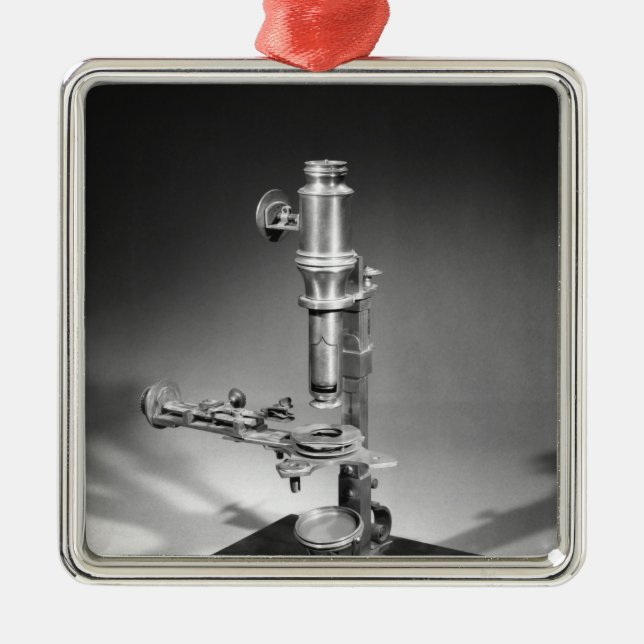 Microscope Metal Ornament (Front)