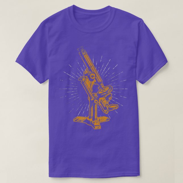 Microscope  Microscopy Gift Science Biology Teache T-Shirt (Design Front)