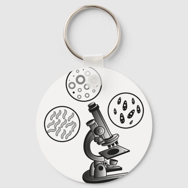 Microscope Virus Keychain (Front)