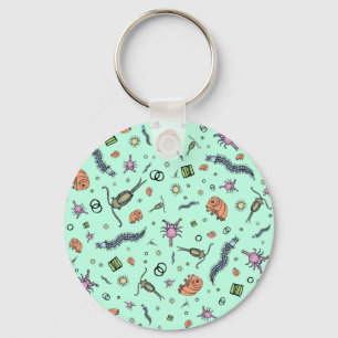 Microscopic animals keychain