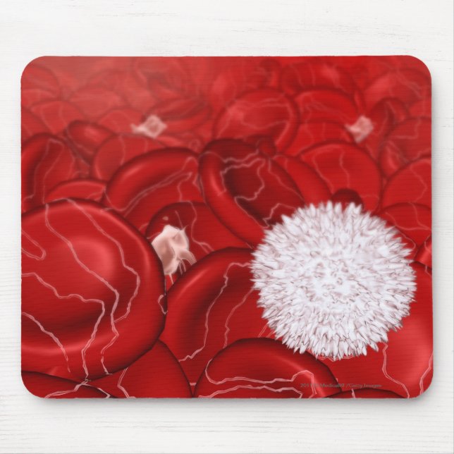 Microscopic look at blood cells mouse pad (Front)